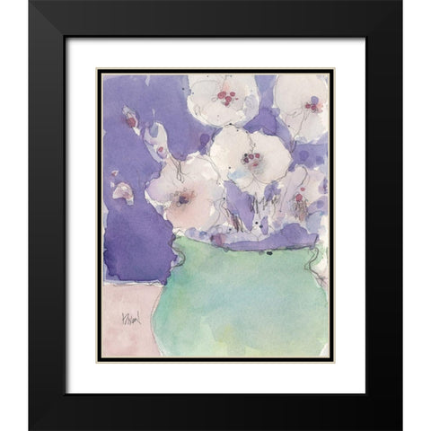 Floral Objects II Black Modern Wood Framed Art Print with Double Matting by Dixon, Samuel