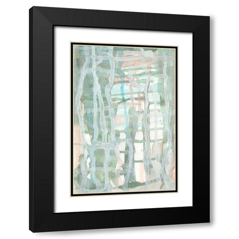 Lattice Memory I Black Modern Wood Framed Art Print with Double Matting by Stramel, Renee W.