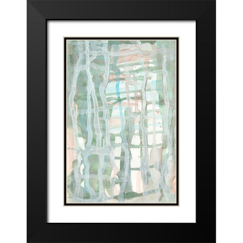 Lattice Memory I Black Modern Wood Framed Art Print with Double Matting by Stramel, Renee W.