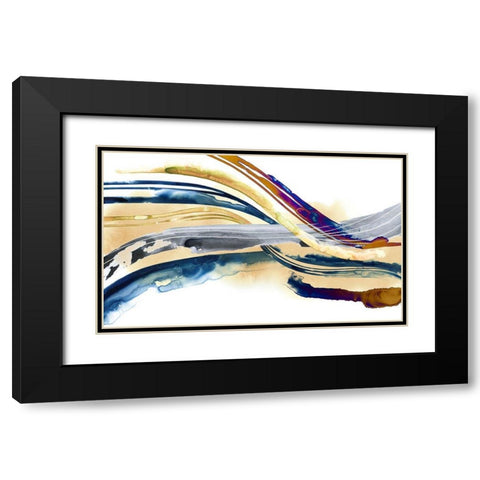 Soundwaves I Black Modern Wood Framed Art Print with Double Matting by Popp, Grace