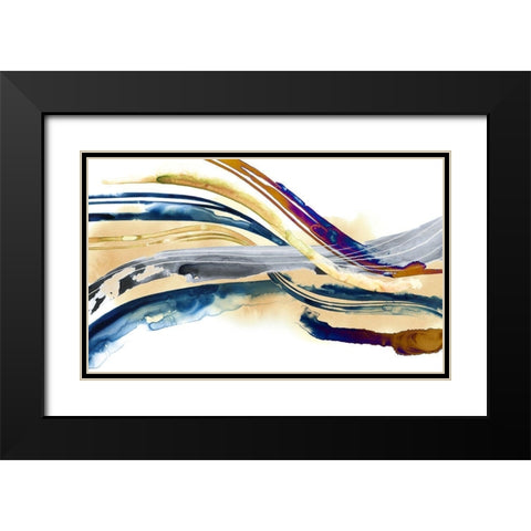 Soundwaves I Black Modern Wood Framed Art Print with Double Matting by Popp, Grace