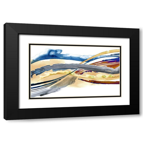 Soundwaves II Black Modern Wood Framed Art Print with Double Matting by Popp, Grace