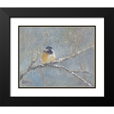 Chance of Snow I Black Modern Wood Framed Art Print with Double Matting by Wendling, Marilyn