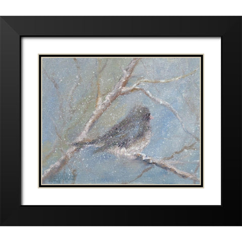 Chance of Snow II Black Modern Wood Framed Art Print with Double Matting by Wendling, Marilyn