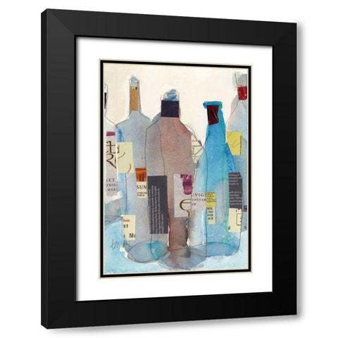 The Wine Bottles I Black Modern Wood Framed Art Print with Double Matting by Dixon, Samuel