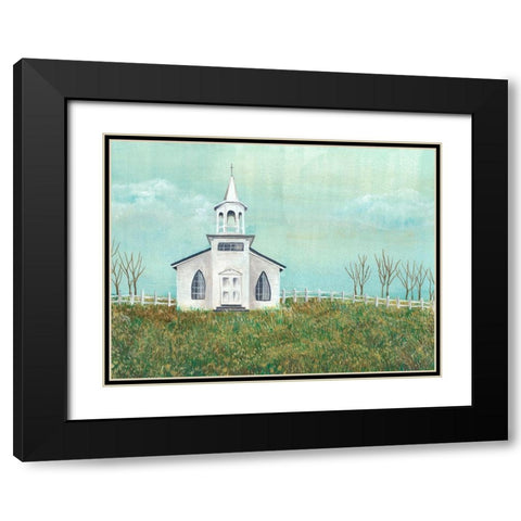 Country Church I Black Modern Wood Framed Art Print with Double Matting by Moore, Regina