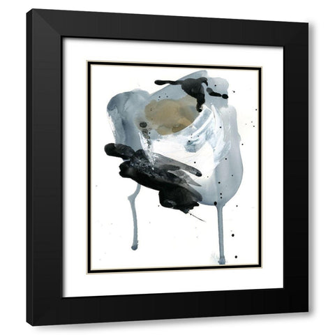 Raku Abstract II Black Modern Wood Framed Art Print with Double Matting by Parker, Jennifer Paxton