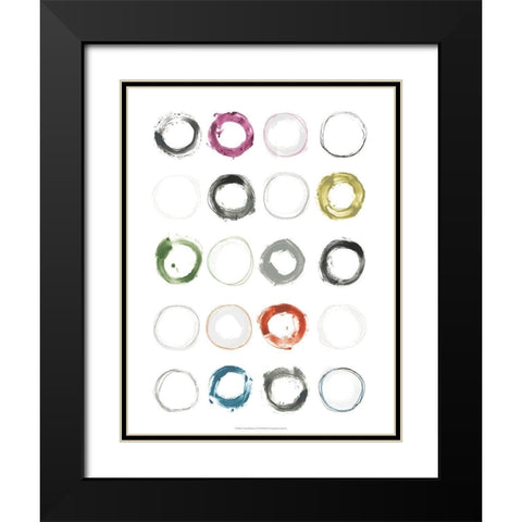 Circular Magnetism I Black Modern Wood Framed Art Print with Double Matting by Vess, June Erica
