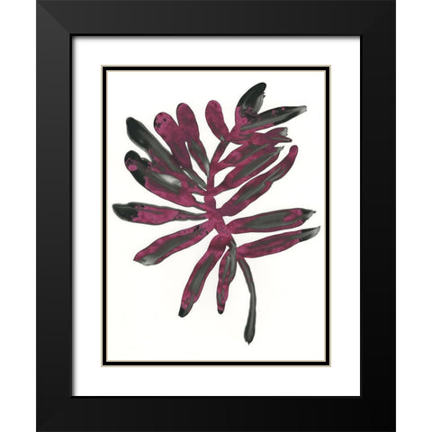 Foliage Fossil III Black Modern Wood Framed Art Print with Double Matting by Vess, June Erica