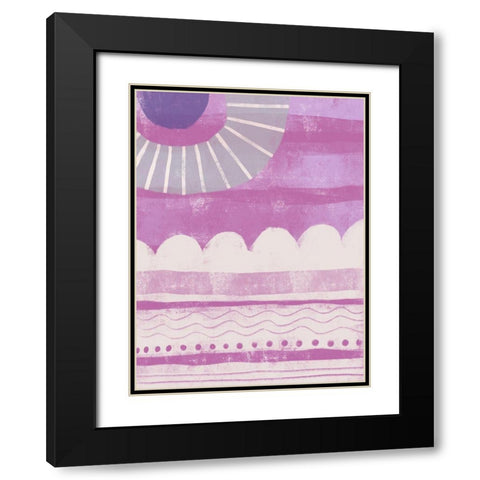 Pink Dream I Black Modern Wood Framed Art Print with Double Matting by Deans, Karen