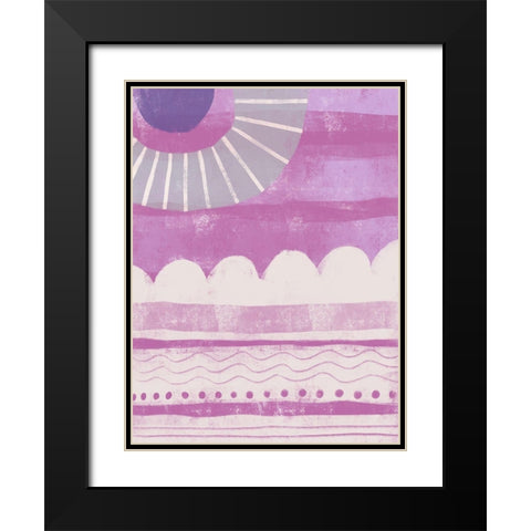 Pink Dream I Black Modern Wood Framed Art Print with Double Matting by Deans, Karen