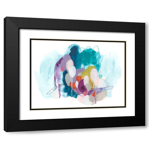 Colorful Orbit IV Black Modern Wood Framed Art Print with Double Matting by Vess, June Erica