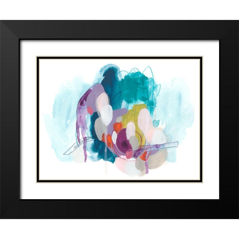 Colorful Orbit IV Black Modern Wood Framed Art Print with Double Matting by Vess, June Erica