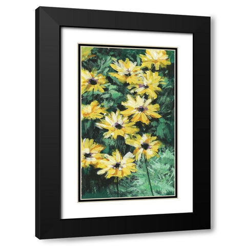 Floral Impressions I Black Modern Wood Framed Art Print with Double Matting by Wang, Melissa