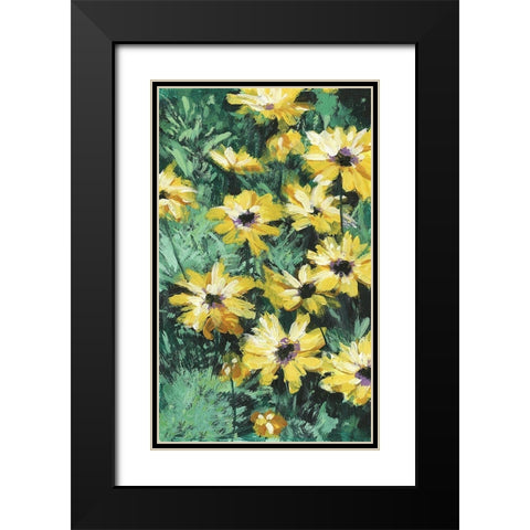 Floral Impressions II Black Modern Wood Framed Art Print with Double Matting by Wang, Melissa