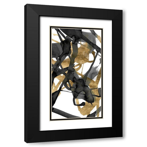 Custom Luxe Gold II Black Modern Wood Framed Art Print with Double Matting by Goldberger, Jennifer
