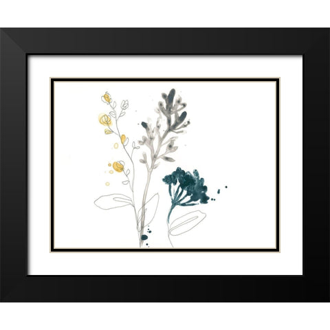 Navy Garden Inspiration I Black Modern Wood Framed Art Print with Double Matting by Vess, June Erica