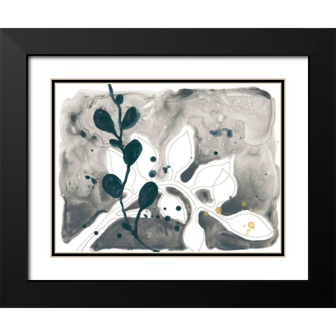 Navy Garden Inspiration V Black Modern Wood Framed Art Print with Double Matting by Vess, June Erica