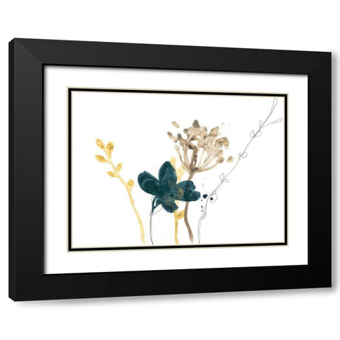 Navy Garden Inspiration IX Black Modern Wood Framed Art Print with Double Matting by Vess, June Erica