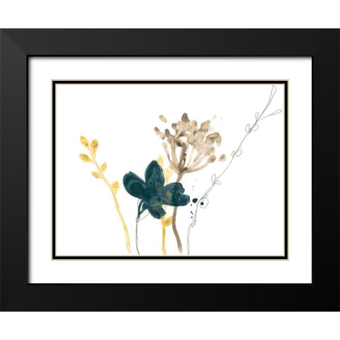 Navy Garden Inspiration IX Black Modern Wood Framed Art Print with Double Matting by Vess, June Erica