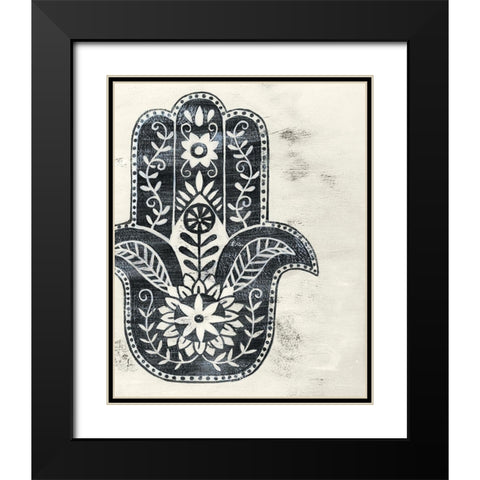 Day Hamsa I Black Modern Wood Framed Art Print with Double Matting by Popp, Grace