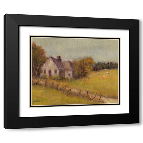 Cottage Meadow II Black Modern Wood Framed Art Print with Double Matting by Wendling, Marilyn