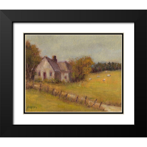 Cottage Meadow II Black Modern Wood Framed Art Print with Double Matting by Wendling, Marilyn