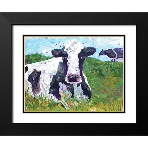 Two Muse II Black Modern Wood Framed Art Print with Double Matting by St. Hilaire, Elizabeth