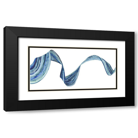 Blue Rush I Black Modern Wood Framed Art Print with Double Matting by Popp, Grace
