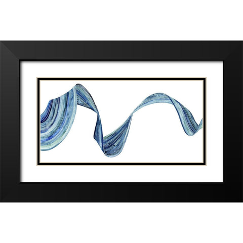 Blue Rush I Black Modern Wood Framed Art Print with Double Matting by Popp, Grace