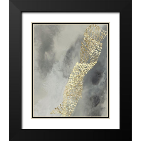 Cloud Matrix III Black Modern Wood Framed Art Print with Double Matting by Goldberger, Jennifer