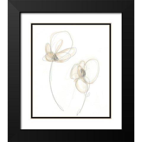 Garden Gestures II Black Modern Wood Framed Art Print with Double Matting by Vess, June Erica