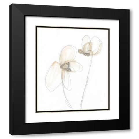 Garden Gestures VI Black Modern Wood Framed Art Print with Double Matting by Vess, June Erica