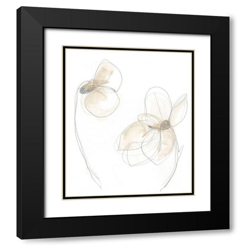 Garden Gestures VIII Black Modern Wood Framed Art Print with Double Matting by Vess, June Erica