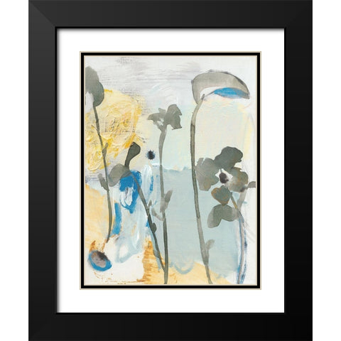 Moody Floral I Black Modern Wood Framed Art Print with Double Matting by Fuchs, Jodi