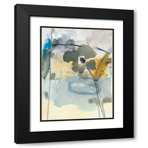 Moody Floral II Black Modern Wood Framed Art Print with Double Matting by Fuchs, Jodi