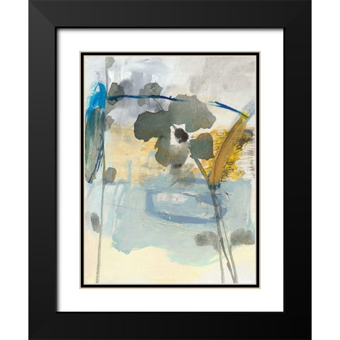 Moody Floral II Black Modern Wood Framed Art Print with Double Matting by Fuchs, Jodi