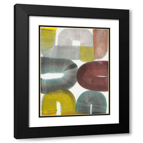 Geode Abstraction II Black Modern Wood Framed Art Print with Double Matting by Fuchs, Jodi