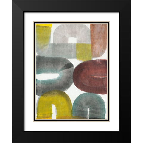 Geode Abstraction II Black Modern Wood Framed Art Print with Double Matting by Fuchs, Jodi