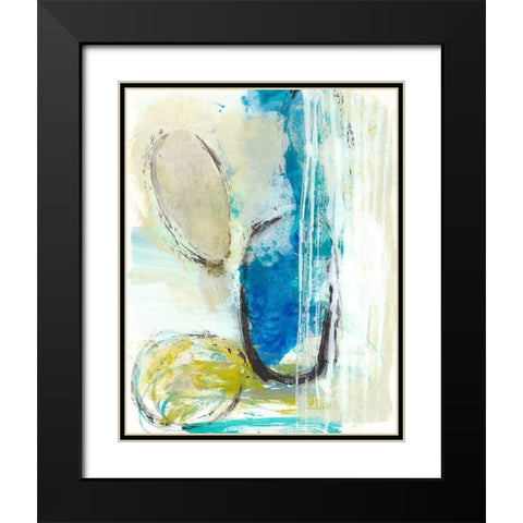 Elliptical Abstract I Black Modern Wood Framed Art Print with Double Matting by Fuchs, Jodi