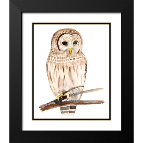 Hoo Dis III Black Modern Wood Framed Art Print with Double Matting by Ludwig, Alicia