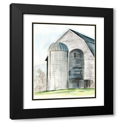 Weathered Barn I Black Modern Wood Framed Art Print with Double Matting by Parker, Jennifer Paxton