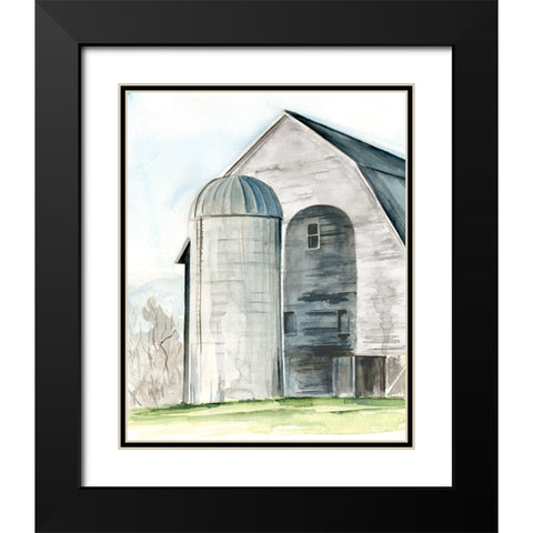 Weathered Barn I Black Modern Wood Framed Art Print with Double Matting by Parker, Jennifer Paxton