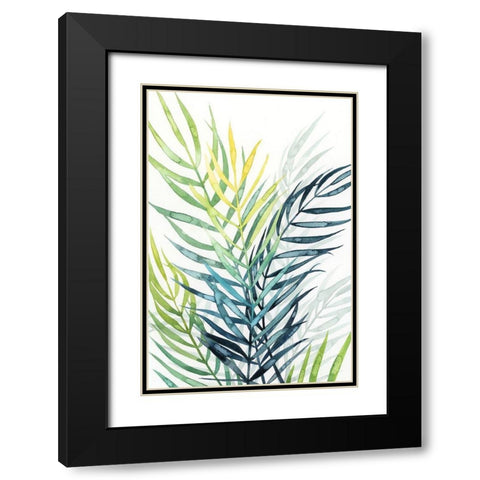 Sunset Palm Composition II Black Modern Wood Framed Art Print with Double Matting by Popp, Grace