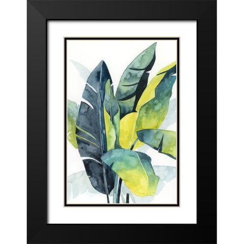 Sunset Palm Composition III Black Modern Wood Framed Art Print with Double Matting by Popp, Grace