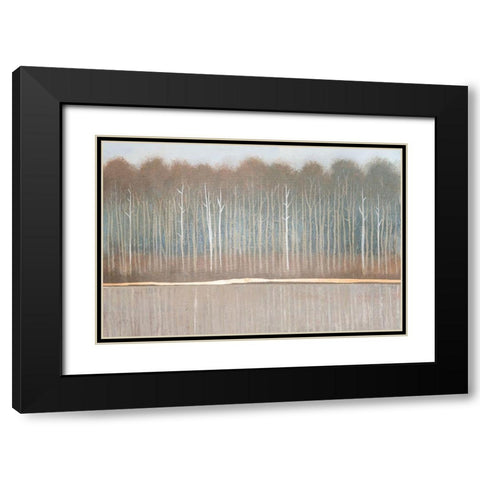 Along the River Bank II Black Modern Wood Framed Art Print with Double Matting by OToole, Tim