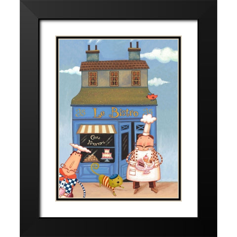 Cafe Chef I Black Modern Wood Framed Art Print with Double Matting by Eisner, Viv