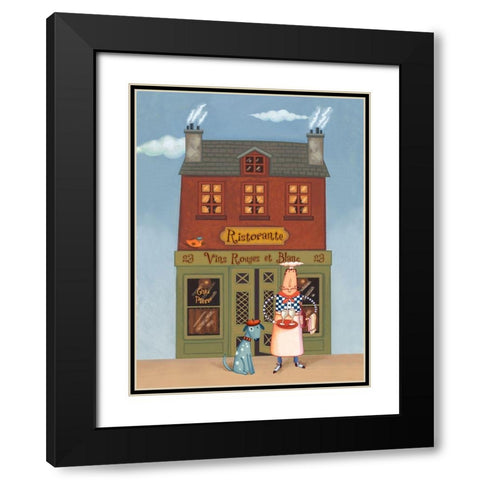 Cafe Chef IV Black Modern Wood Framed Art Print with Double Matting by Eisner, Viv