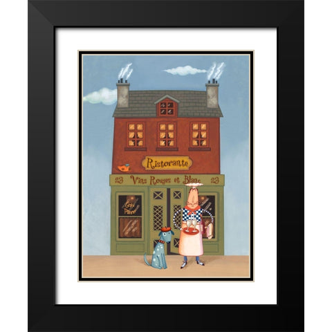 Cafe Chef IV Black Modern Wood Framed Art Print with Double Matting by Eisner, Viv