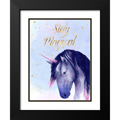 Unicorn Universe  I Black Modern Wood Framed Art Print with Double Matting by Popp, Grace